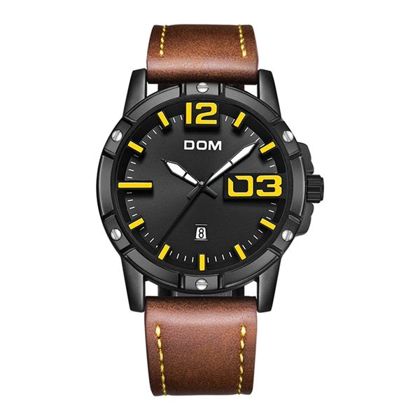 dom 2018 new watch men big dial stylish sport quartz clock waterproof leather mens watches brand luxury relogio masculino m-1218, Slivery;brown
dom 2018 new watch men big dial stylish sport quartz clock waterproof leather mens watches brand luxury relogio masculino m-1218, Slivery;brown