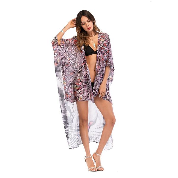 gedrukt chiffon bikini cover up fashion vrouwen swimwear beach wear open vest badpak cover ups tuniek wrap sjaal pareo, Blue;gray
gedrukt chiffon bikini cover up fashion vrouwen swimwear beach wear open vest badpak cover ups tuniek wrap sjaal pareo, Blue;gray
