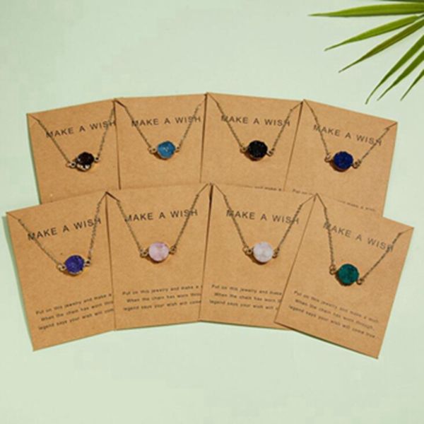 16ppcs european and american fashion new creative round imitation natural stone resin pendant clavicle necklace women jewelry, Silver
16ppcs european and american fashion new creative round imitation natural stone resin pendant clavicle necklace women jewelry, Silver
