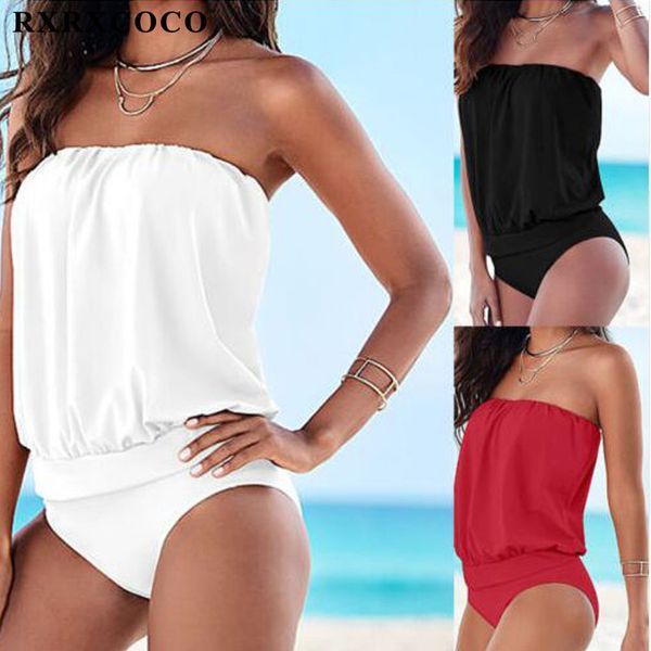 rxrxcoco backless swimsuit women solid two pieces swimwear halter bandage bathing suit female summer swimmiing suit tankini, White;black
rxrxcoco backless swimsuit women solid two pieces swimwear halter bandage bathing suit female summer swimmiing suit tankini, White;black