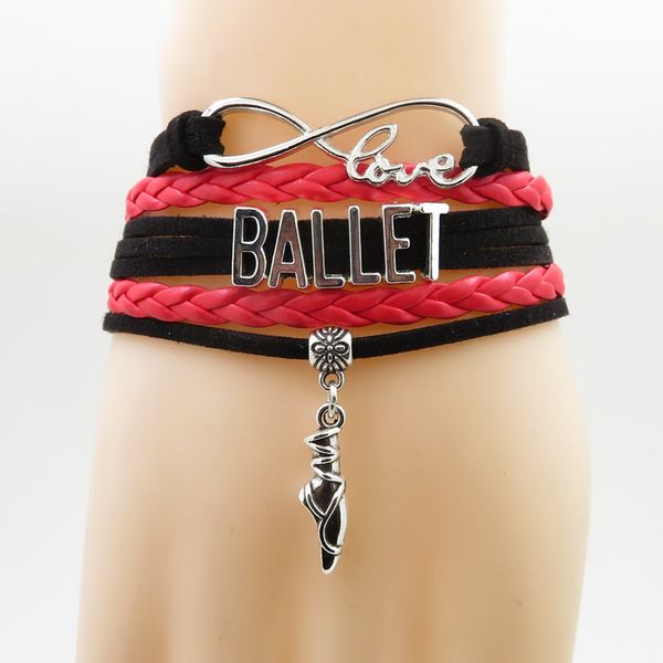 love ballet bracelet girl charm leather bracelet for woman and man ballet dancer & bangle, Black
love ballet bracelet girl charm leather bracelet for woman and man ballet dancer & bangle, Black