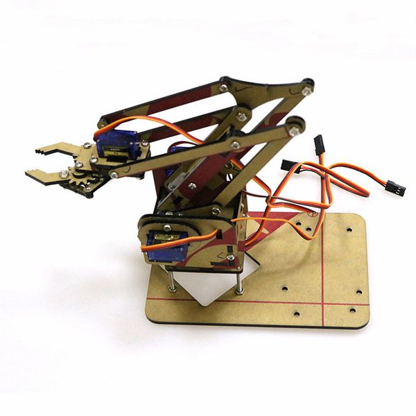 dominbot diy 4dof for arduino acrylic rc robot arm gripper educational kit with mg90s servos y200414
dominbot diy 4dof for arduino acrylic rc robot arm gripper educational kit with mg90s servos y200414