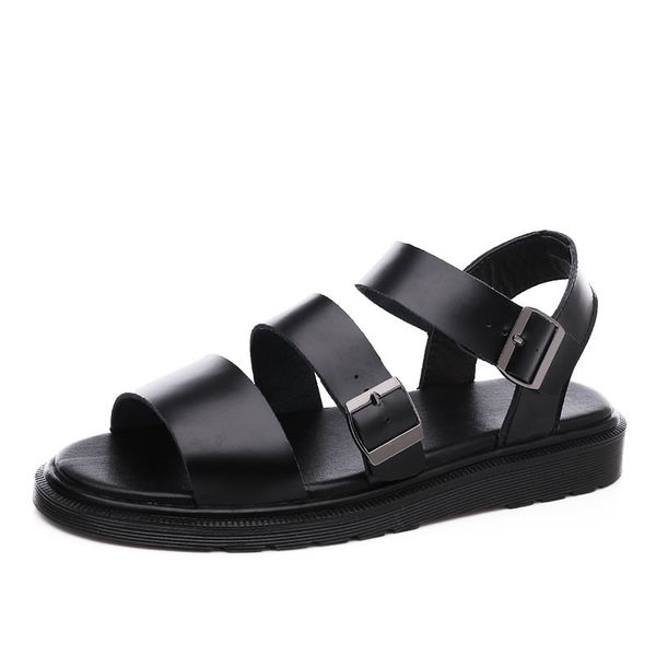 men sandals genuine leather male summer beach slippers rome style man breathable casual slip-on shoes, Black
men sandals genuine leather male summer beach slippers rome style man breathable casual slip-on shoes, Black