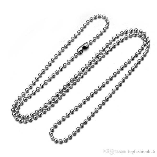 60cm stainless steel bead ball chains necklaces basic round bead stainless steel 3mm fashion chain hot
60cm stainless steel bead ball chains necklaces basic round bead stainless steel 3mm fashion chain hot