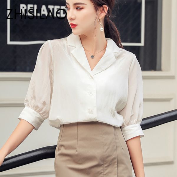 vintage white chiffon blouse women work wear formal short sleeve shirts mujer summer 2020 loose women plus size blousa
vintage white chiffon blouse women work wear formal short sleeve shirts mujer summer 2020 loose women plus size blousa