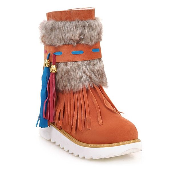 women winter boots lady warm shoes snow boot fringe plus size christmas dropshiping zapatos de mujer rome style winter shoes, Black
women winter boots lady warm shoes snow boot fringe plus size christmas dropshiping zapatos de mujer rome style winter shoes, Black