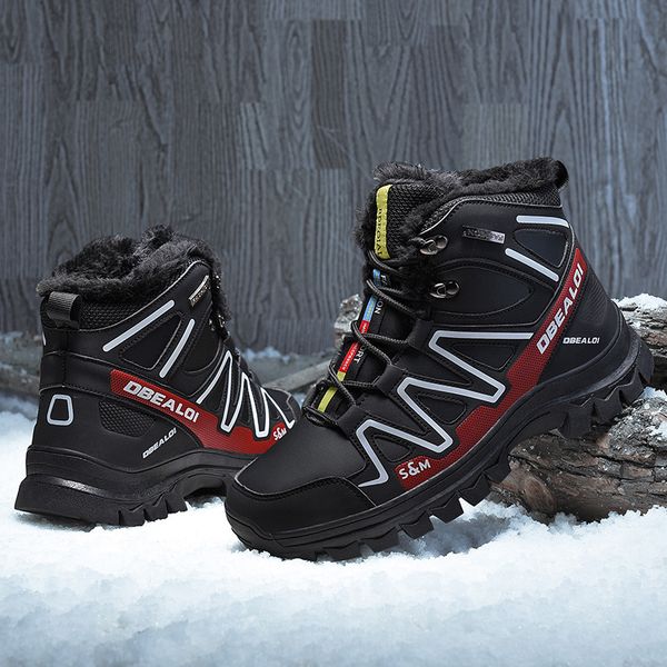 2019 autumn and winter new men's boots plus velvet snow boots non-slip cotton large size cotton shoes men, Black
2019 autumn and winter new men's boots plus velvet snow boots non-slip cotton large size cotton shoes men, Black