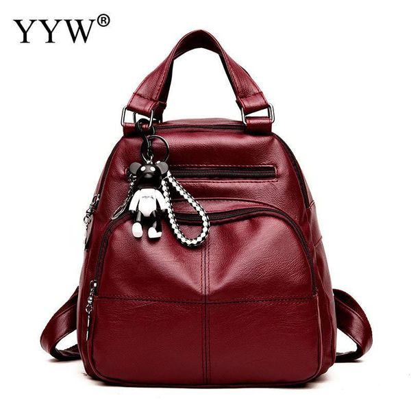 yyw 2018 vintage bag pack leather backpack retro zipper soft surface rucksack black red sac a dos mochila feminina 
yyw 2018 vintage bag pack leather backpack retro zipper soft surface rucksack black red sac a dos mochila feminina