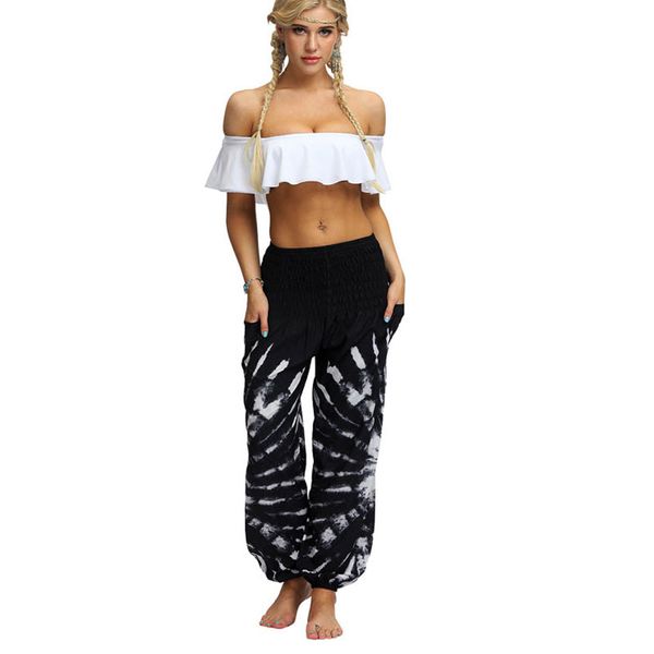 tie dye floral casual wide leg yoga harem pants high waist loose elastic waist baggy boho palazzo trousers plus size beach pants, White;red
tie dye floral casual wide leg yoga harem pants high waist loose elastic waist baggy boho palazzo trousers plus size beach pants, White;red