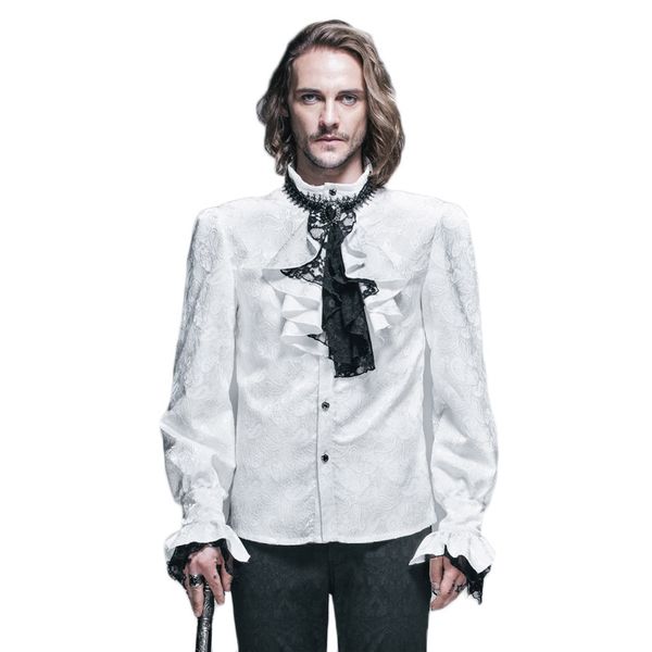 devil fashion men british style steampunk white blouses with tie men's long sleeve dress shirts evening party formal blouse, White;black
devil fashion men british style steampunk white blouses with tie men's long sleeve dress shirts evening party formal blouse, White;black