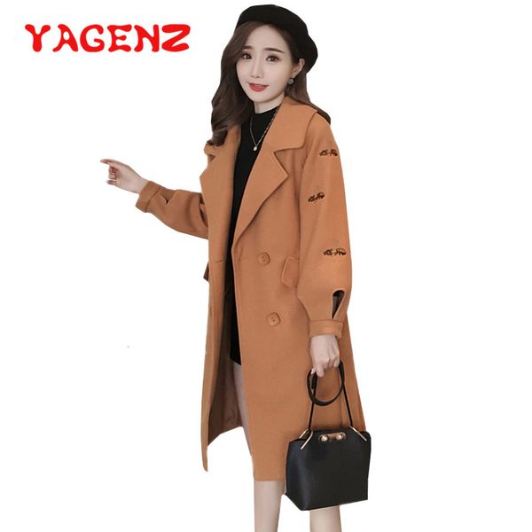 yagenz wool coat women long coat double-breasted little bee embroidered thick woolen outwear jacket autumn elegant overcoat 508, Black
yagenz wool coat women long coat double-breasted little bee embroidered thick woolen outwear jacket autumn elegant overcoat 508, Black
