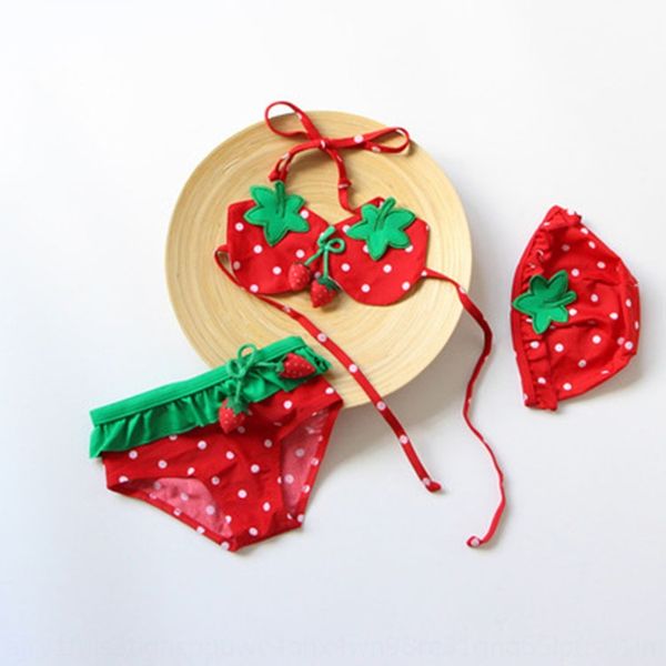 children's swimsuit girl/baby style children's swimsuit girl/baby strawberry bikini bikini strawberry style, Black