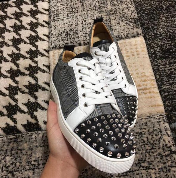 lattice canvas leather with spikes sneakers shoes men & women fashion designer red bottom casual shoes brands low junior walking eu35-46, Black
lattice canvas leather with spikes sneakers shoes men & women fashion designer red bottom casual shoes brands low junior walking eu35-46, Black