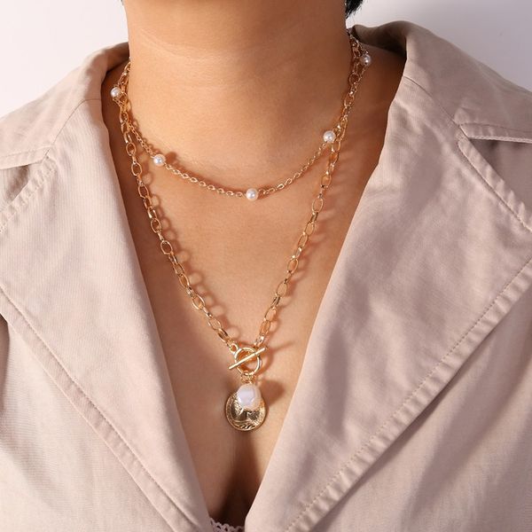 hwasy1804 new pearl buckle necklace woman temperament hundred lockbone chain fashion style ladies' alloy necklace ing, Silver
hwasy1804 new pearl buckle necklace woman temperament hundred lockbone chain fashion style ladies' alloy necklace ing, Silver