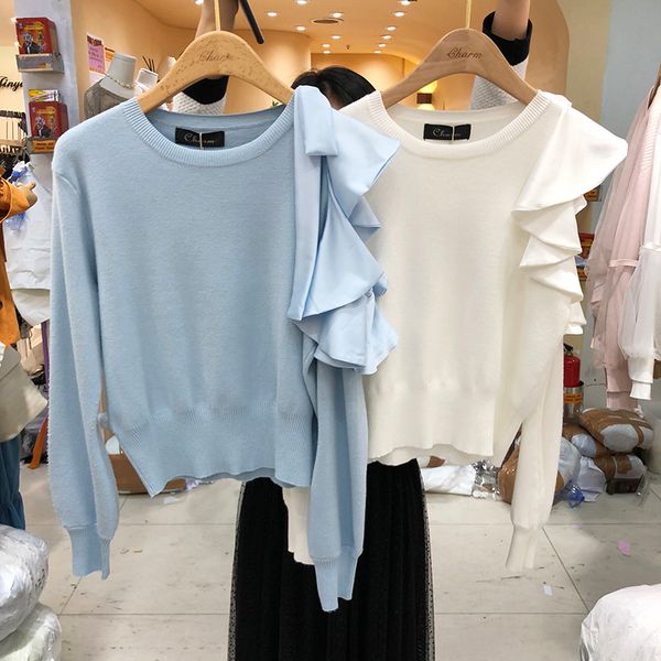 ruffle off shoulder sweater women long sleeve knitting pullover round collar long-sleeved knitted sweater women puff femme, White;black
ruffle off shoulder sweater women long sleeve knitting pullover round collar long-sleeved knitted sweater women puff femme, White;black