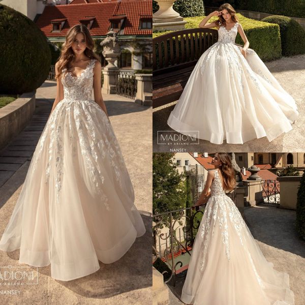 2020 boho wedding dresses a line appliqued v neck sleeveless robes de mariée country bridal gowns elie saab bohemian wedding dress, White
2020 boho wedding dresses a line appliqued v neck sleeveless robes de mariée country bridal gowns elie saab bohemian wedding dress, White
