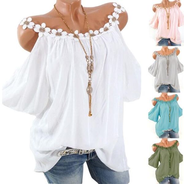 2019 Womens Summer Tshirt Lace Crew Neck Solid Color Tee Sexy Slash Neck for Female with 5 Colors
2019 Womens Summer Tshirt Lace Crew Neck Solid Color Tee Sexy Slash Neck for Female with 5 Colors
