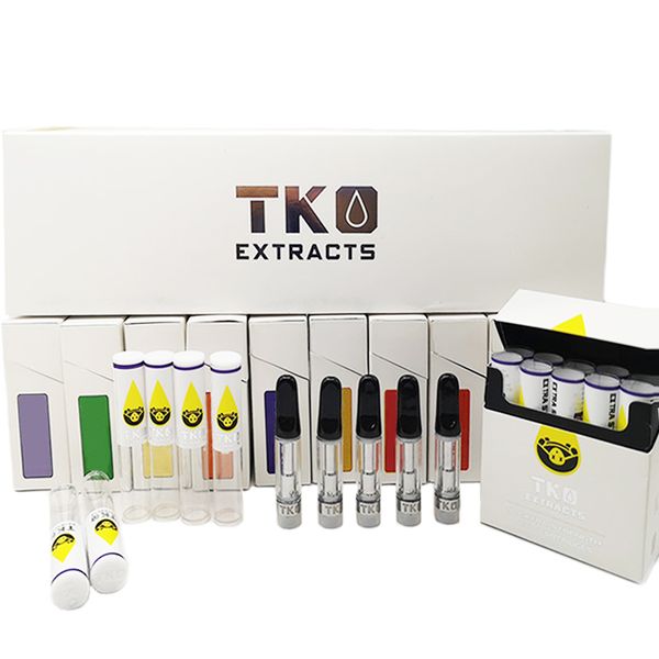 0.8ml TKO Extracts Vape Cartridges Empty Glass Thick Oil Cartridge Packaging 510 Thread Ceramic Coil ecig Vaporizer Atomizer with Stickers
0.8ml TKO Extracts Vape Cartridges Empty Glass Thick Oil Cartridge Packaging 510 Thread Ceramic Coil ecig Vaporizer Atomizer with Stickers