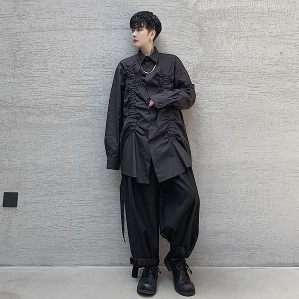 мужчины женщины япония streetwear fashion show панк готические рубашки платья сценическое одежда мужчины складки с длинным рукавом повседнев, White;black
мужчины женщины япония streetwear fashion show панк готические рубашки платья сценическое одежда мужчины складки с длинным рукавом повседнев, White;black