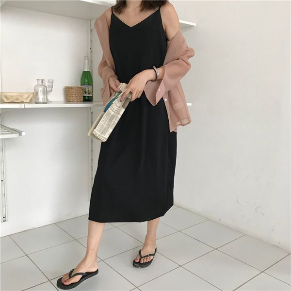 new women maxi dress loose sleeveless dresses v-neck sling long black party dress clothing bodycon vestido dropshipping, Black;gray
new women maxi dress loose sleeveless dresses v-neck sling long black party dress clothing bodycon vestido dropshipping, Black;gray