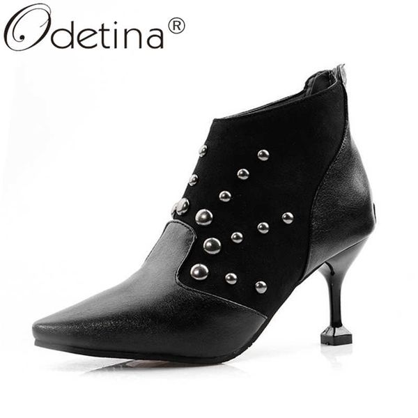 odetina women stiletto high heel rivet plaid new short boots ladies faux suede fashion back zipper pointed toe ankle boots, Black
odetina women stiletto high heel rivet plaid new short boots ladies faux suede fashion back zipper pointed toe ankle boots, Black