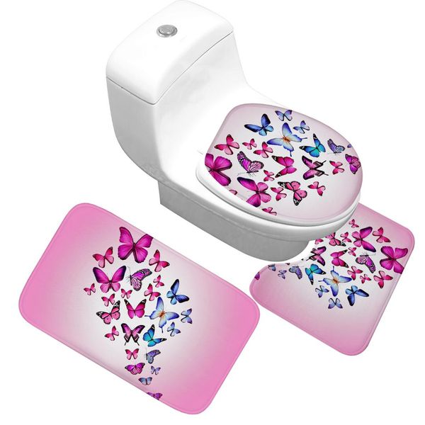dance butterfly bath mat 3 sets of toilet decorative cover bath carpet soft flannel non-slip absorbent bathroom rug
dance butterfly bath mat 3 sets of toilet decorative cover bath carpet soft flannel non-slip absorbent bathroom rug