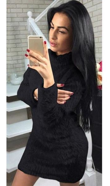 solid color designer womens dresses plush o neck womens thick dresses casual womens clothes, Black;gray
solid color designer womens dresses plush o neck womens thick dresses casual womens clothes, Black;gray