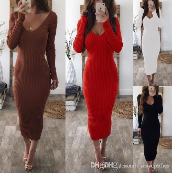 double v women bodycon long dress autumn winter knitted long sleeved striped dresses clothing, Black;gray
double v women bodycon long dress autumn winter knitted long sleeved striped dresses clothing, Black;gray