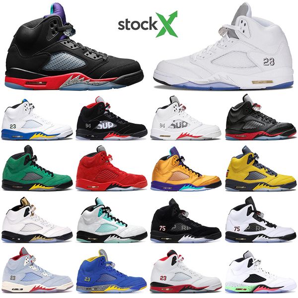 with socks jumpman 5 5s fire red michigan mens basketball shoes black grape fresh prince black satin bred citrus designer sneakers trainer, White;red
with socks jumpman 5 5s fire red michigan mens basketball shoes black grape fresh prince black satin bred citrus designer sneakers trainer, White;red