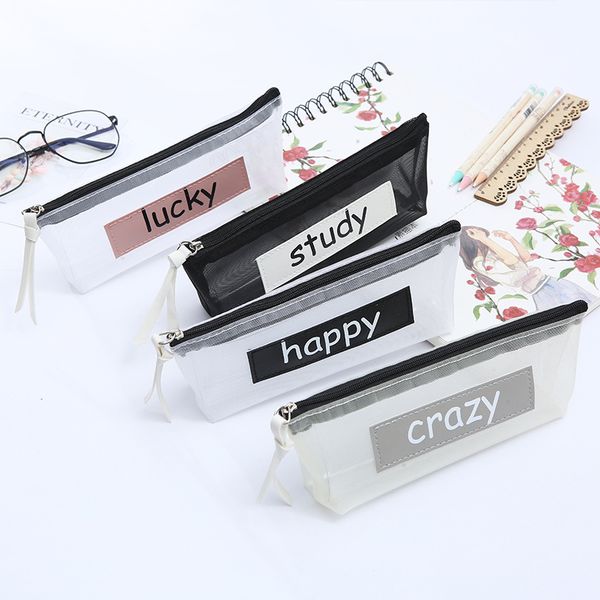 simple transparent mesh pencil pouch office school pen case bag nylon zipper pencil bag stationery kawaii
simple transparent mesh pencil pouch office school pen case bag nylon zipper pencil bag stationery kawaii