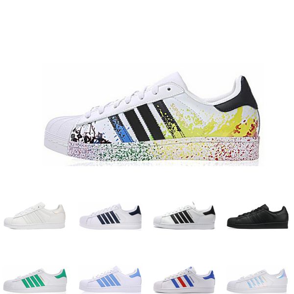 Originals 2019 Superstars casual Shoes white black blue green red Super Star 80s Pride Superstar designer flat Shoes Size 36-45
Originals 2019 Superstars casual Shoes white black blue green red Super Star 80s Pride Superstar designer flat Shoes Size 36-45