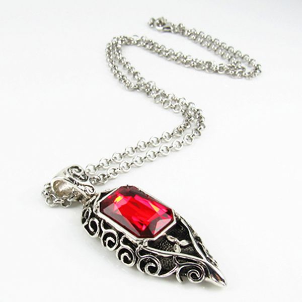 wanjieshipin new jewelry shadowhunters necklace red glass amor pendant valentine gift, Silver 
wanjieshipin new jewelry shadowhunters necklace red glass amor pendant valentine gift, Silver