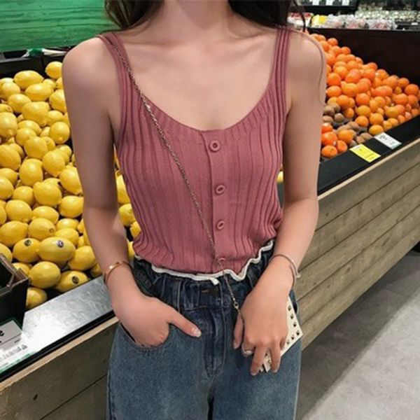 женщины без рукавов камзол tank top button front slim fit summer vest top tc21, White
женщины без рукавов камзол tank top button front slim fit summer vest top tc21, White