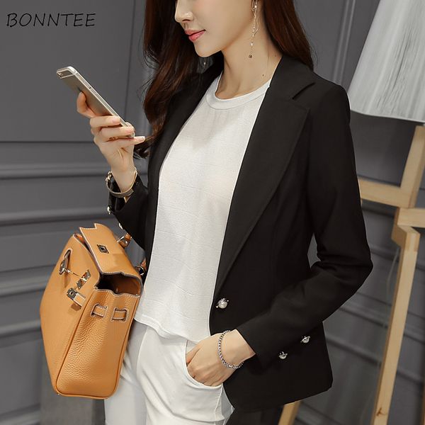 blazers women solid pearls single button notched collar full sleeves womens blazer all-match elegant simple leisure trendy chic, White;black
blazers women solid pearls single button notched collar full sleeves womens blazer all-match elegant simple leisure trendy chic, White;black