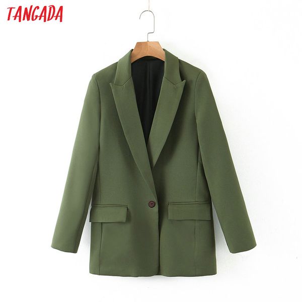tangada women amy green one button blazer female long sleeve female casual jacket blazer formal suits sl216, White;black
tangada women amy green one button blazer female long sleeve female casual jacket blazer formal suits sl216, White;black