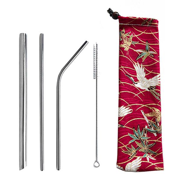 drinking straws 5pcs pointed tip straw reusable metal stainless steel silver set thick with colorful bag pouch party gift
drinking straws 5pcs pointed tip straw reusable metal stainless steel silver set thick with colorful bag pouch party gift