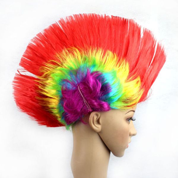 rainbow short punk mohawk wig synthetic funny fluffy rocker costume halloween christmas bar party wedding team spit hair wigs dress performa, Black
rainbow short punk mohawk wig synthetic funny fluffy rocker costume halloween christmas bar party wedding team spit hair wigs dress performa, Black