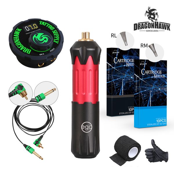 dragonhawk ego rotary motor tattoo pen kit lcd power supply needles rca cord professional tattoo kit
dragonhawk ego rotary motor tattoo pen kit lcd power supply needles rca cord professional tattoo kit