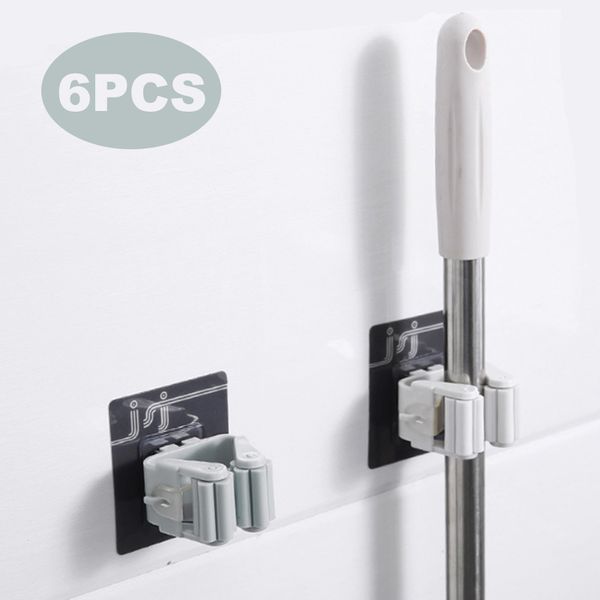 6pcs mop holder broom mop holder self adhesive wall mount tools storage organizer for kitchen and bathroom
6pcs mop holder broom mop holder self adhesive wall mount tools storage organizer for kitchen and bathroom
