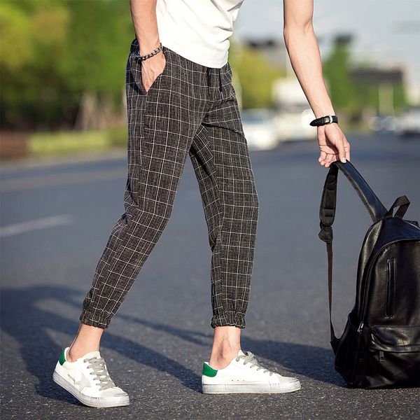 2019 new style fashion male autumn comfortable casual pants/men's grid elastic waistline haroun pants size s-5xl, Black
2019 new style fashion male autumn comfortable casual pants/men's grid elastic waistline haroun pants size s-5xl, Black