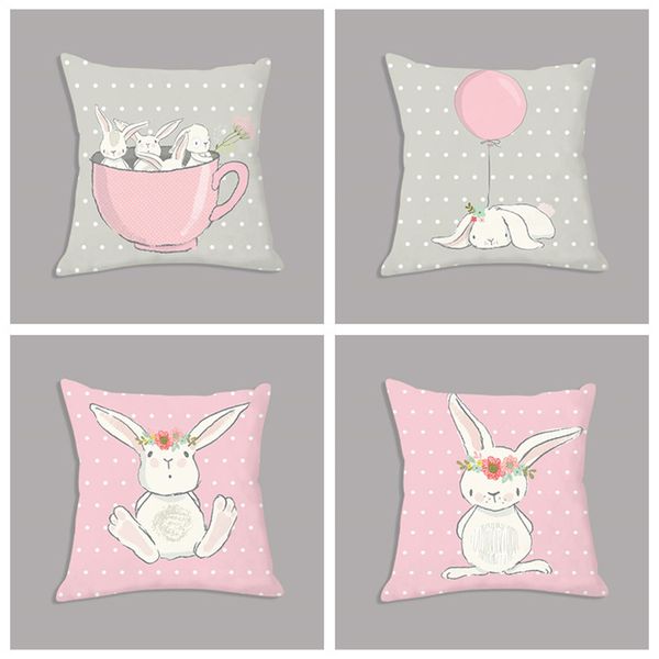 Cute Pink Rabbit Bunny Cartoon Animal Throw Pillow 45x45cm Nordic Plush Cushion Decorative Cushion for Sofa Kids Room Decor
Cute Pink Rabbit Bunny Cartoon Animal Throw Pillow 45x45cm Nordic Plush Cushion Decorative Cushion for Sofa Kids Room Decor