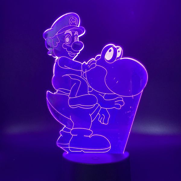 3d lamp game mario rides yoshi present for game fans atmosphere battery powered color changing led night light lamp 
3d lamp game mario rides yoshi present for game fans atmosphere battery powered color changing led night light lamp