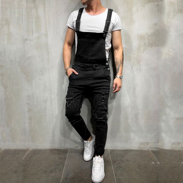 Suspender Pants Men's Overall Casual Jumpsuit Jeans Wash Broken Pocket Trousers Suspender Pants Ripped Jeans Overalls For Man 
Suspender Pants Men's Overall Casual Jumpsuit Jeans Wash Broken Pocket Trousers Suspender Pants Ripped Jeans Overalls For Man