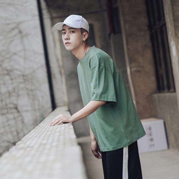 pullover short sleeve loose fashion cotton blend summer crew neck soft casual solid men t-shirt, White;black
pullover short sleeve loose fashion cotton blend summer crew neck soft casual solid men t-shirt, White;black