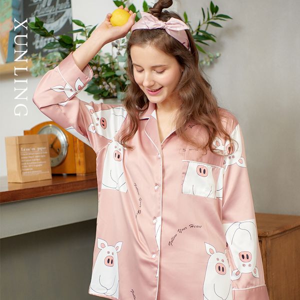 girls spring pink pajamas set lovely cartoon printing summer sleepwear suit long-sleeved ladies nightwear home wear suits, Black;red
girls spring pink pajamas set lovely cartoon printing summer sleepwear suit long-sleeved ladies nightwear home wear suits, Black;red