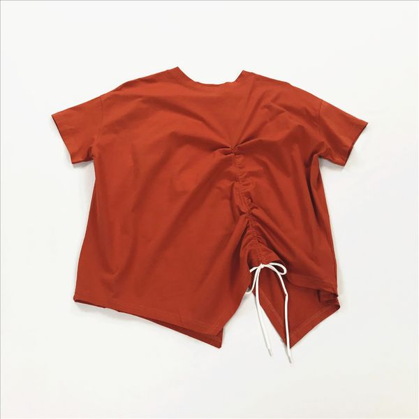 casual solid color three-dimensional cutting drawstring wrinkle loose short-sleeved t-shirt student female casual solid color three-dime, White
casual solid color three-dimensional cutting drawstring wrinkle loose short-sleeved t-shirt student female casual solid color three-dime, White
