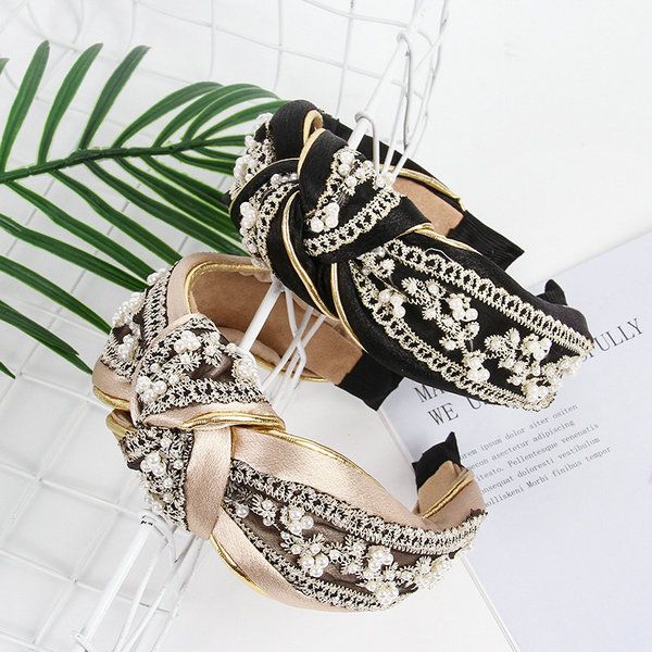 factory direct autumn and winter new pearl lace wide headband headband hairband headdress fashion knotted headband wholesale, Black;brown
factory direct autumn and winter new pearl lace wide headband headband hairband headdress fashion knotted headband wholesale, Black;brown