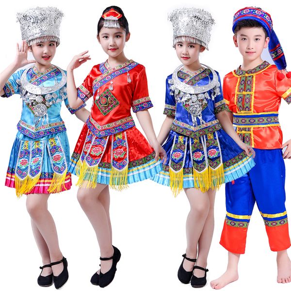 110-160cm kids traditional chinese singer dai dancer stage costumes for singer performance girl cltohing peacock festival outfit, Black;red
110-160cm kids traditional chinese singer dai dancer stage costumes for singer performance girl cltohing peacock festival outfit, Black;red