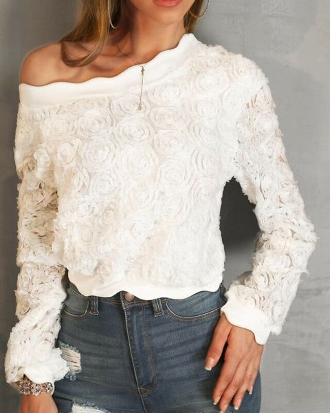blusa feminina women long sleeve round neck flower embellished scalloped brim blouse white blusas womens and blouses
blusa feminina women long sleeve round neck flower embellished scalloped brim blouse white blusas womens and blouses