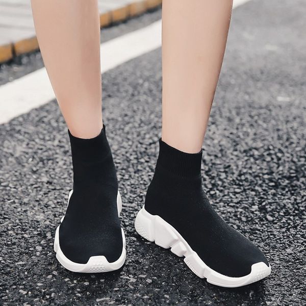 autumn winter new stretch boots short tube round toe slip on ankle boots black flat mix color sole plus size women shoes 
autumn winter new stretch boots short tube round toe slip on ankle boots black flat mix color sole plus size women shoes